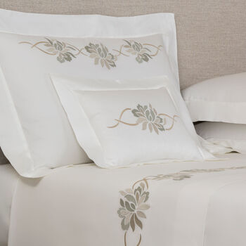 Lotus Flower Embroidered Boudoir