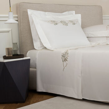 Lotus Flower Ricamo Parure De Lit