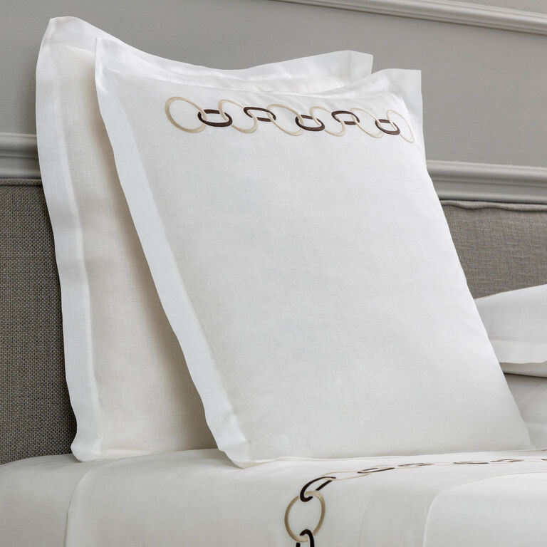 slide 2 Links Embroidered Euro Sham