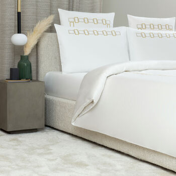 Bold Bicolor Embroidery Bettbezug Set
