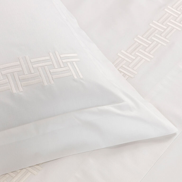 slide 3 Basket Weave Ricamo Set Copripiumino