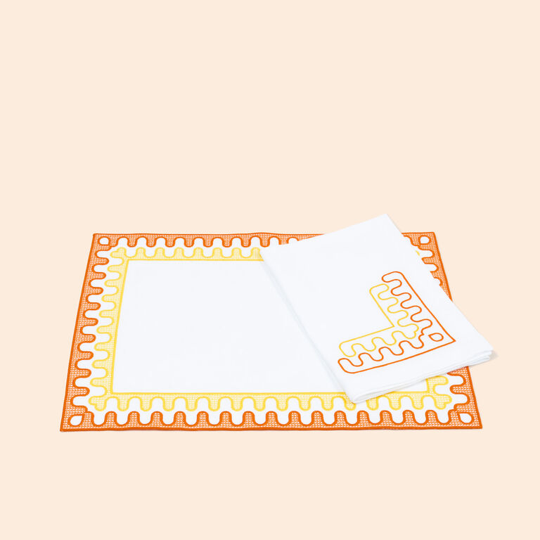 slide 3 Modernism Net Set aus Tischsets und Servietten