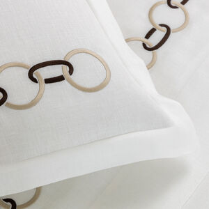 slide 3 Links Embroidered Pure Linens Duvet Cover 