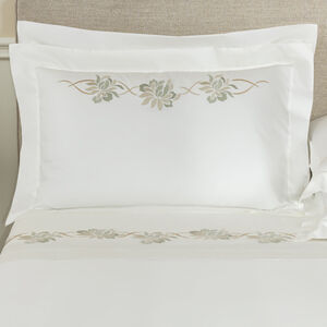 slide 1 Lotus Flower Embroidered Sham