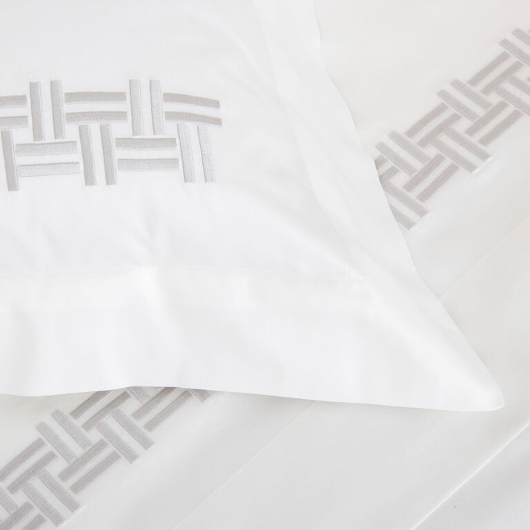 slide 3 Basket Weave Ricamo Set Copripiumino
