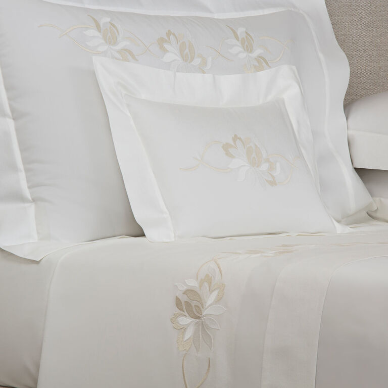 slide 2 Lotus Flower Embroidered Boudoir Sham