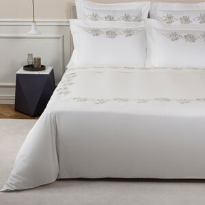 slide 1 Lotus Flower Embroidered Duvet Cover