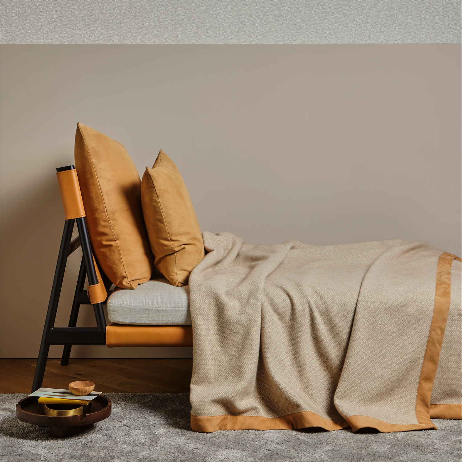 Frette Tuileries Blanket in Beige/Cream, Cashmere | Made in Italy