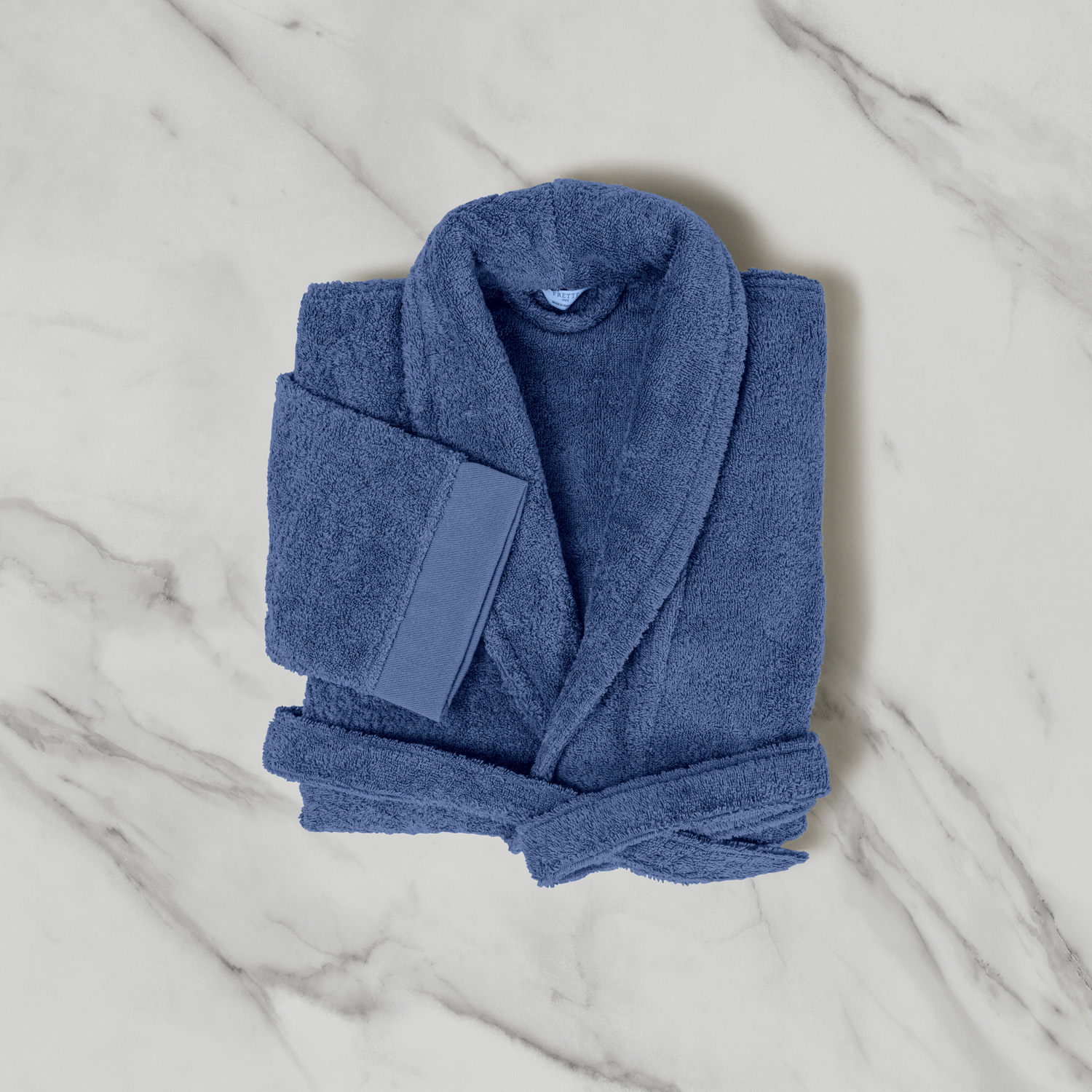 Frette Eternity Bathrobe In Sky Blue Size Small, Cotton | Made In Portugal