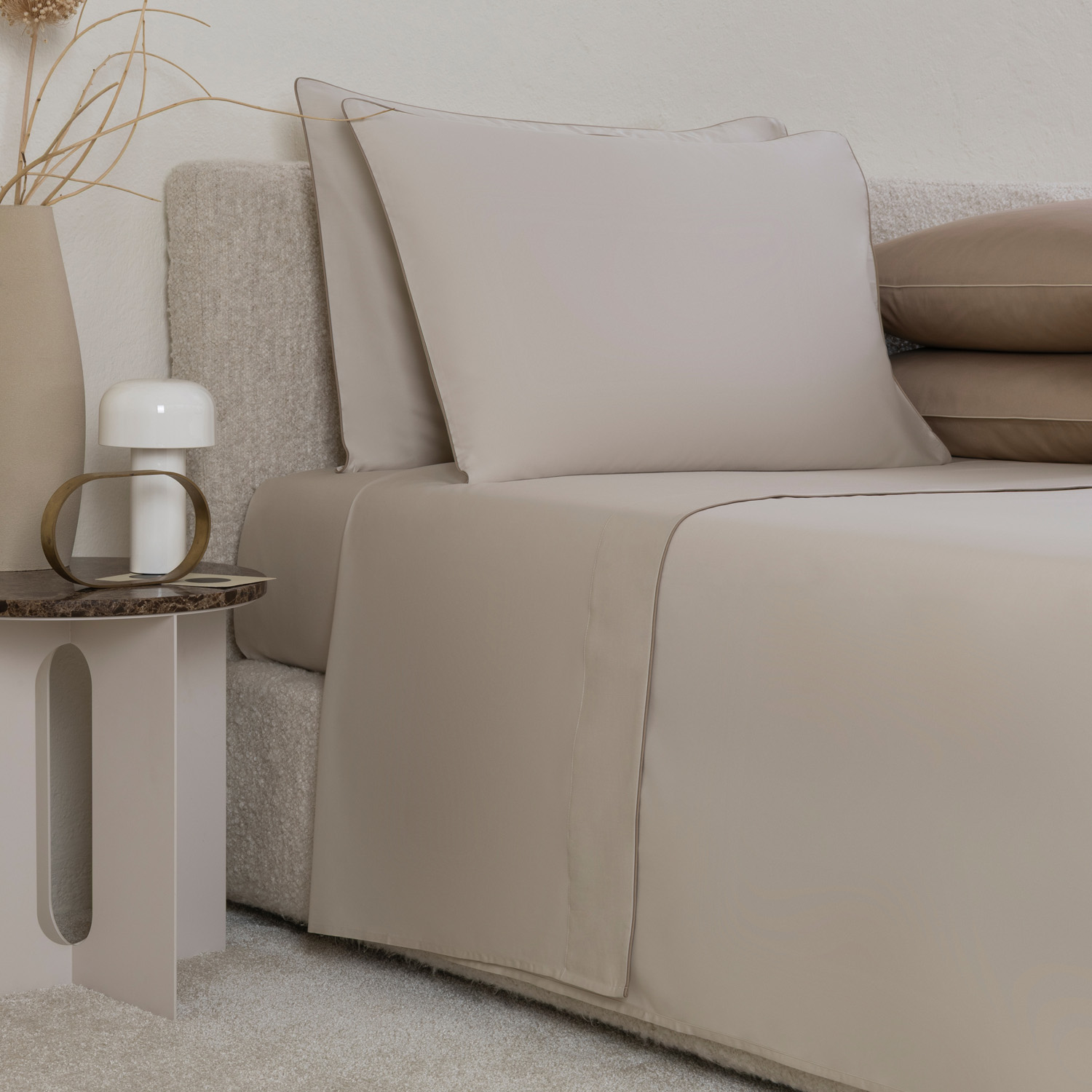 Frette Greenwich Sheet Set In Sand/Argil Size King, Cotton | Made In Portugal