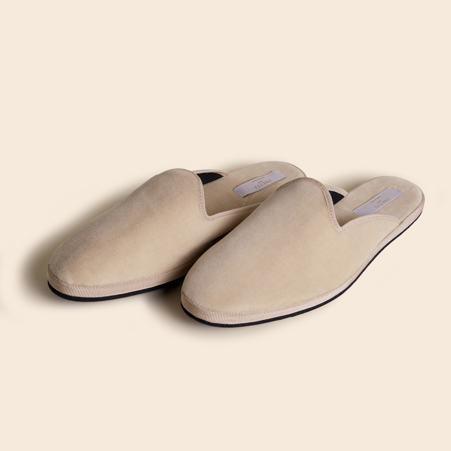 Frette Voyage Slipper - Women In Beige Size 40, Cotton | Made In Italy