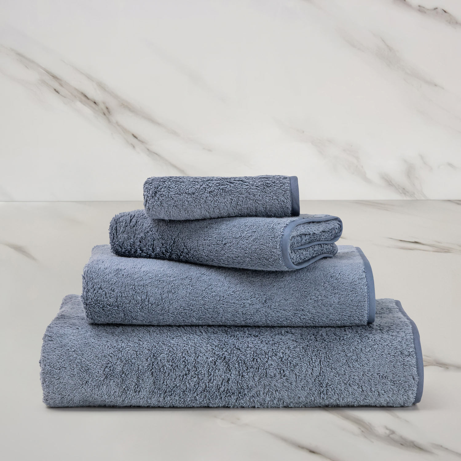 Frette Unito Guest Towel In Dark Azure, Cotton | Made In Italy