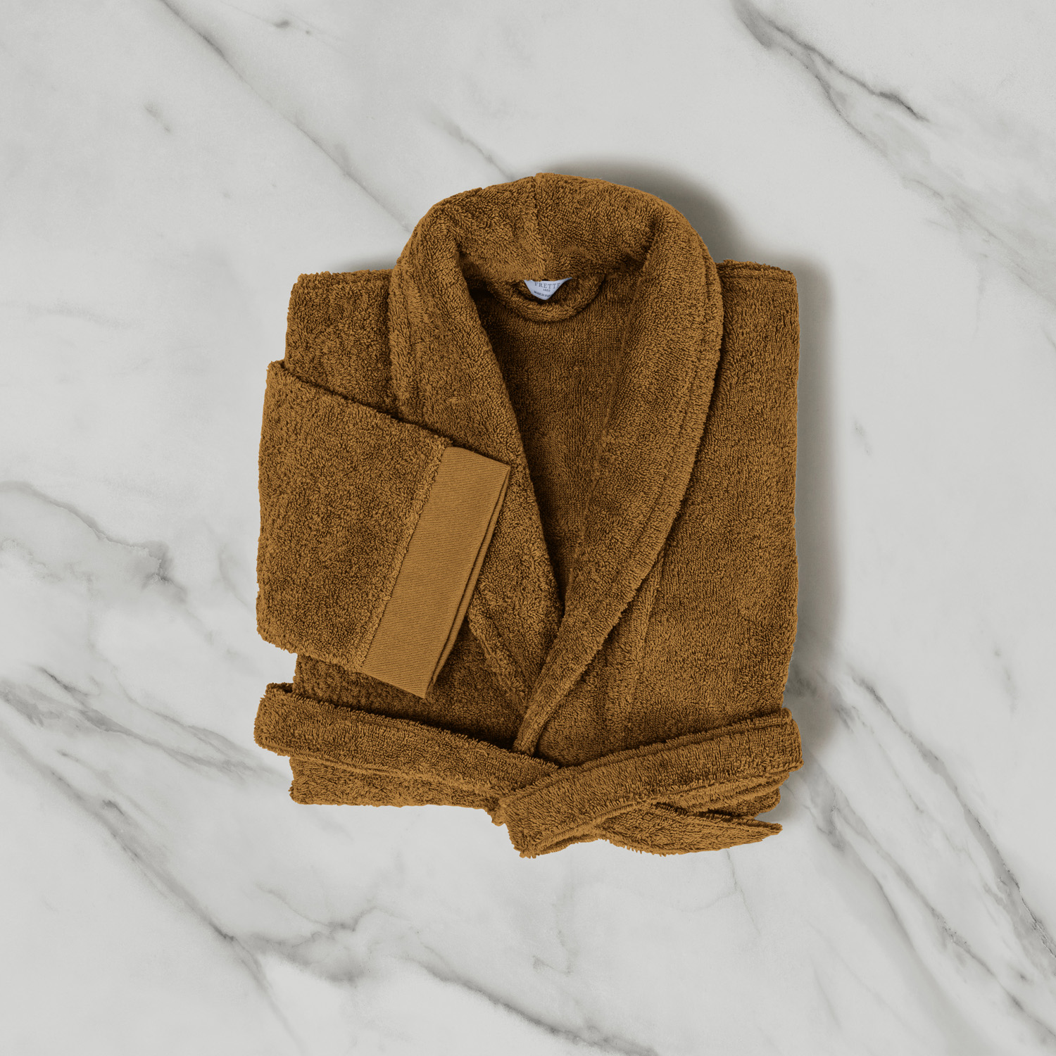 Frette Eternity Bathrobe In Curry Size Xl, Cotton | Made In Portugal