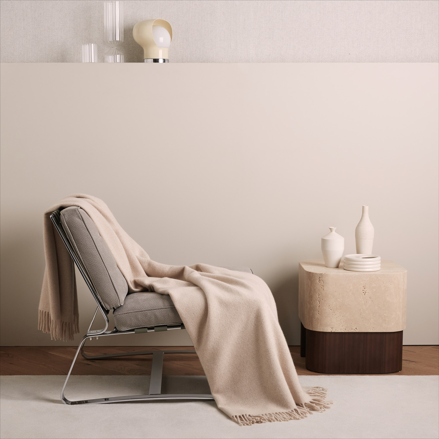Knop Plaid - Grigio - Misura Unica