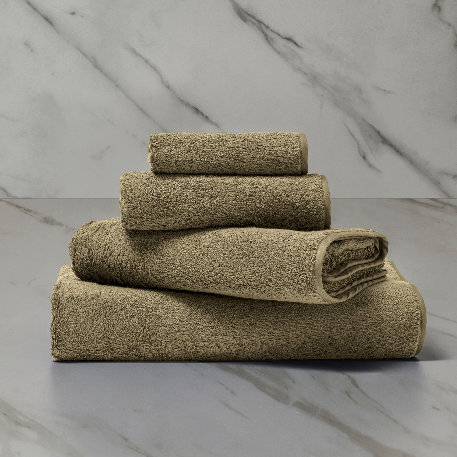 Frette Unito Hand Towel In Tranquil Green, Cotton